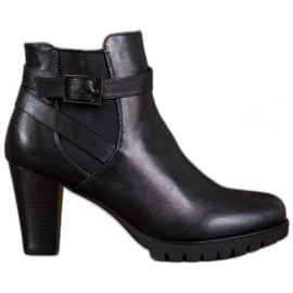 Anesia Paris Botas negras con hebilla negro
