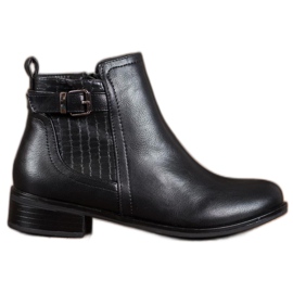 Nio Nio Botas de moda con hebilla negro
