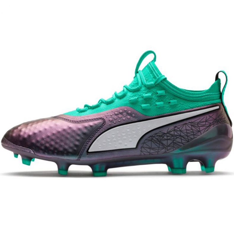 Botas de fútbol Puma One 1 Il Lth Fg Ag M 104925 01 rojo verde