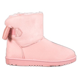 SHELOVET Polvo Mukluki con un lazo rosa