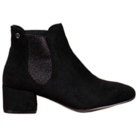Ideal Shoes Botines chelsea con purpurina negro