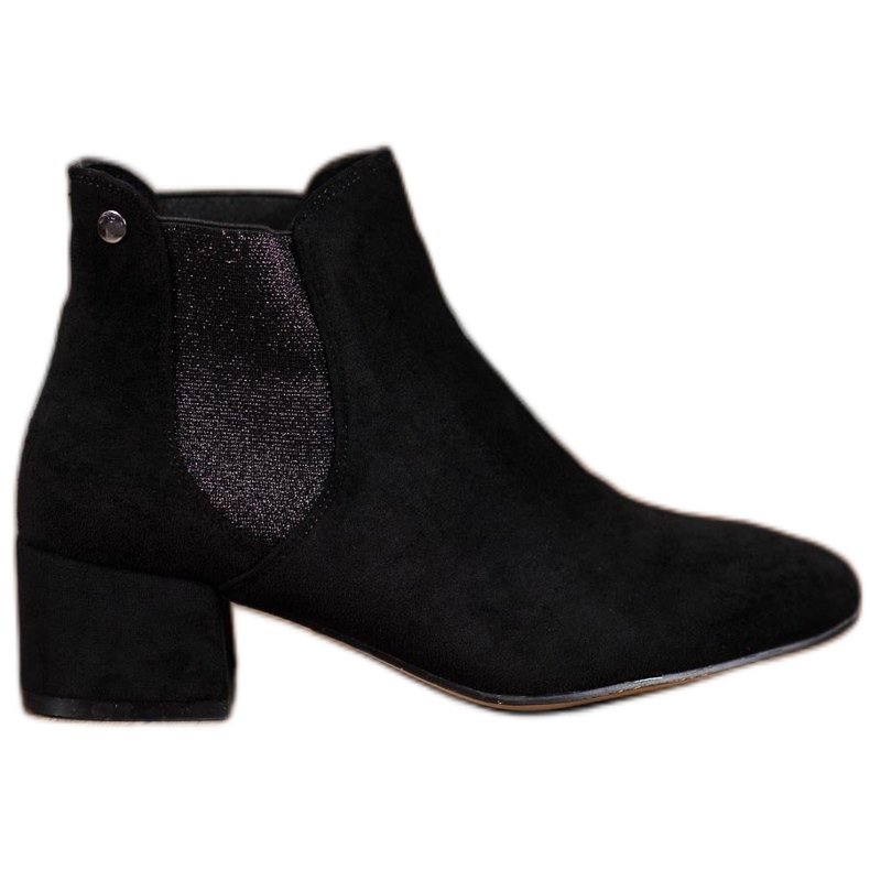 Ideal Shoes Botines chelsea con purpurina negro