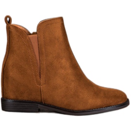 SHELOVET Cómodas botas de vaquero marrón