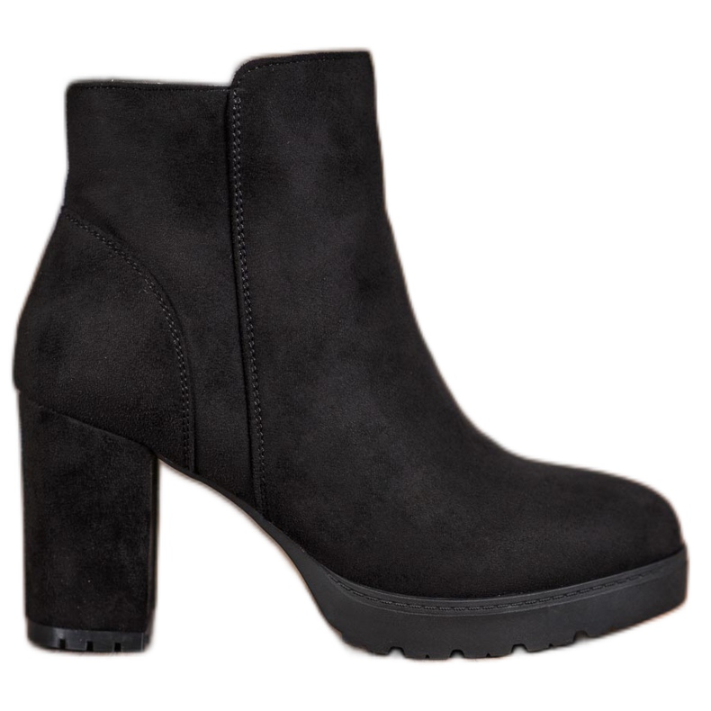 Super Mode Botas de moda en el poste. negro Super Mode Botas de moda en el poste. negro