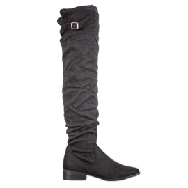 SHELOVET Botas con estilo sobre la rodilla negro