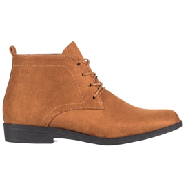Goodin Botas de gamuza cómodas marrón