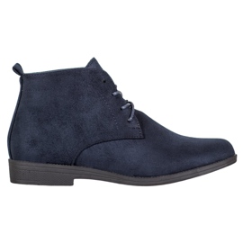 Goodin Botas de gamuza cómodas azul