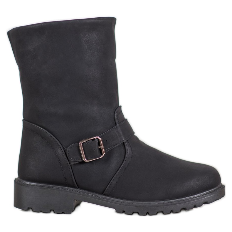 SHELOVET Botas con piel de oveja negro