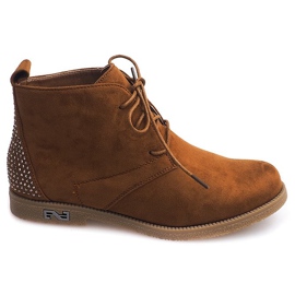 Botas Atadas Con Lentejuelas H543 Camel marrón Botas Atadas Con Lentejuelas H543 Camel marrón
