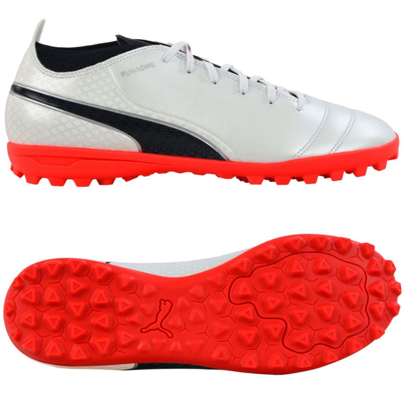 Botas de fútbol Puma One 17.4 Tt M 104078 01 blanco blanco Botas de fútbol Puma One 17.4 Tt M 104078 01 blanco blanco