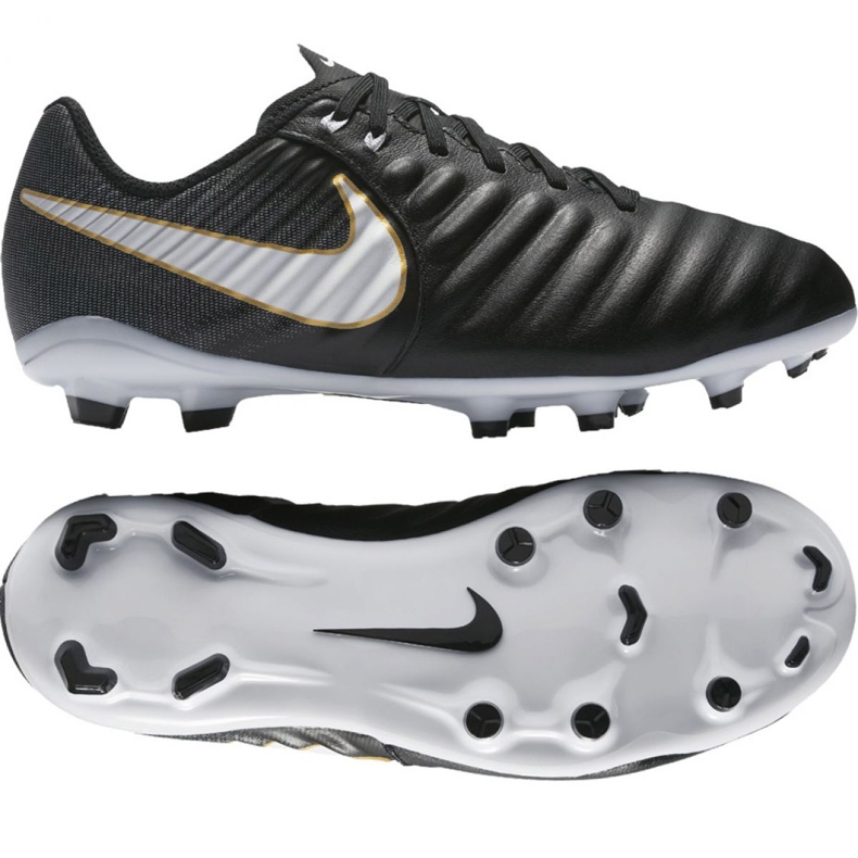 Zapatillas de fútbol Nike Tiempo Iv Fg Jr 897725-002 negro negro