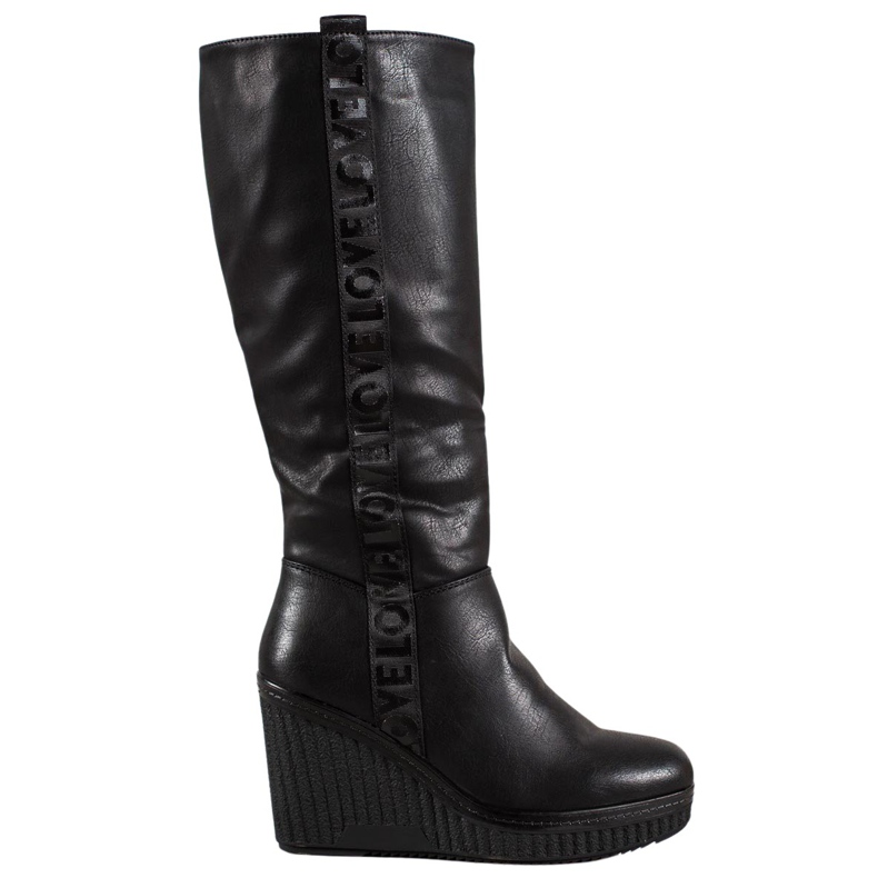 Goodin Botas de cuña Love negro