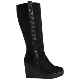 Goodin Botas de cuña Love negro