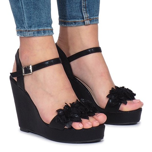 Sandalias de cuña Allane negras negro Sandalias de cuña Allane negras negro