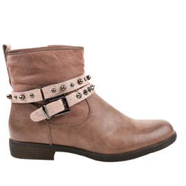 Botas rosas planas con aislamiento 1049-PA