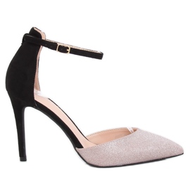 Bombas en un pin TU127P Champagne negro rosa