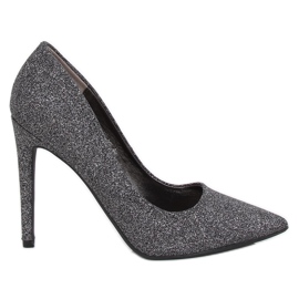 Alfileres de brocado de grafito NF-58P Peltre negro multicolor