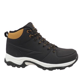 Botas de nieve negras con aislamiento 9WCH-86421 negro amarillo