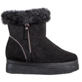 SHELOVET Botas de nieve negras en la plataforma negro