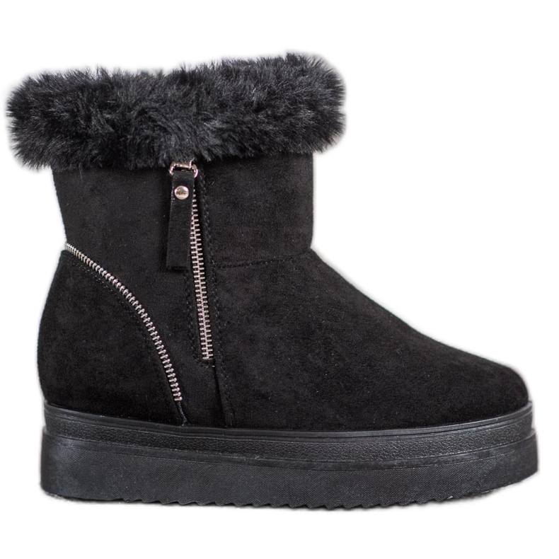 SHELOVET Botas de nieve negras en la plataforma negro