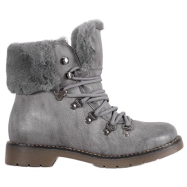 Forever Folie Botas con piel gris