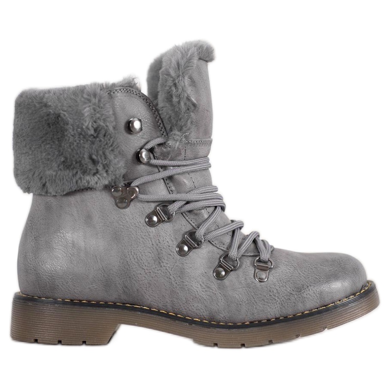 Forever Folie Botas con piel gris Forever Folie Botas con piel gris