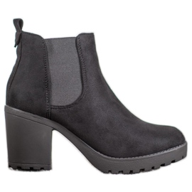 SHELOVET Botas Chelsea cómodas negro