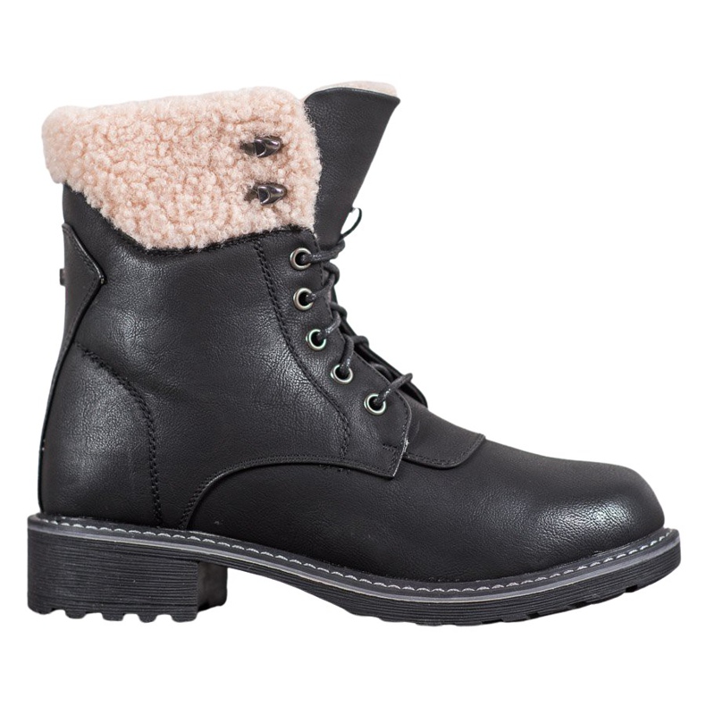 SHELOVET Tramperos con piel de oveja negro