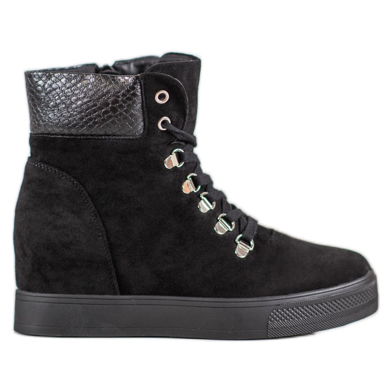 Bestelle Botas de cuña de moda negro