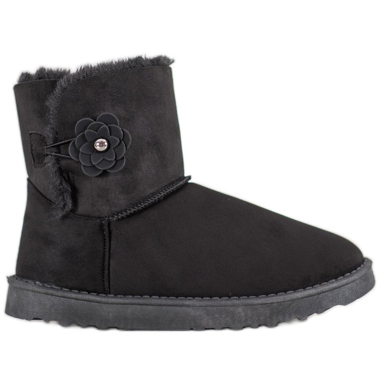 SHELOVET Mukluki con flor negro