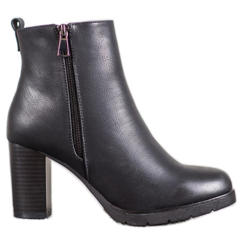 J. Star Botas de cuero ecológico para mujer negro