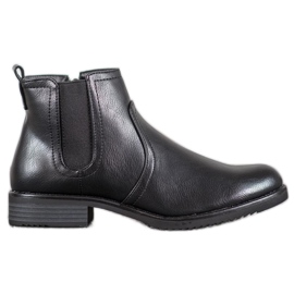J. Star Botas negras de tacón plano negro