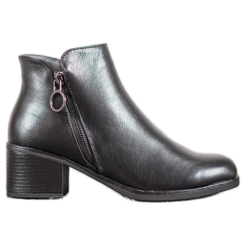 J. Star Botas cálidas con cuero ecológico negro