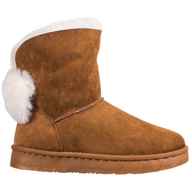 Bella Paris Botas de nieve con pompones marrón