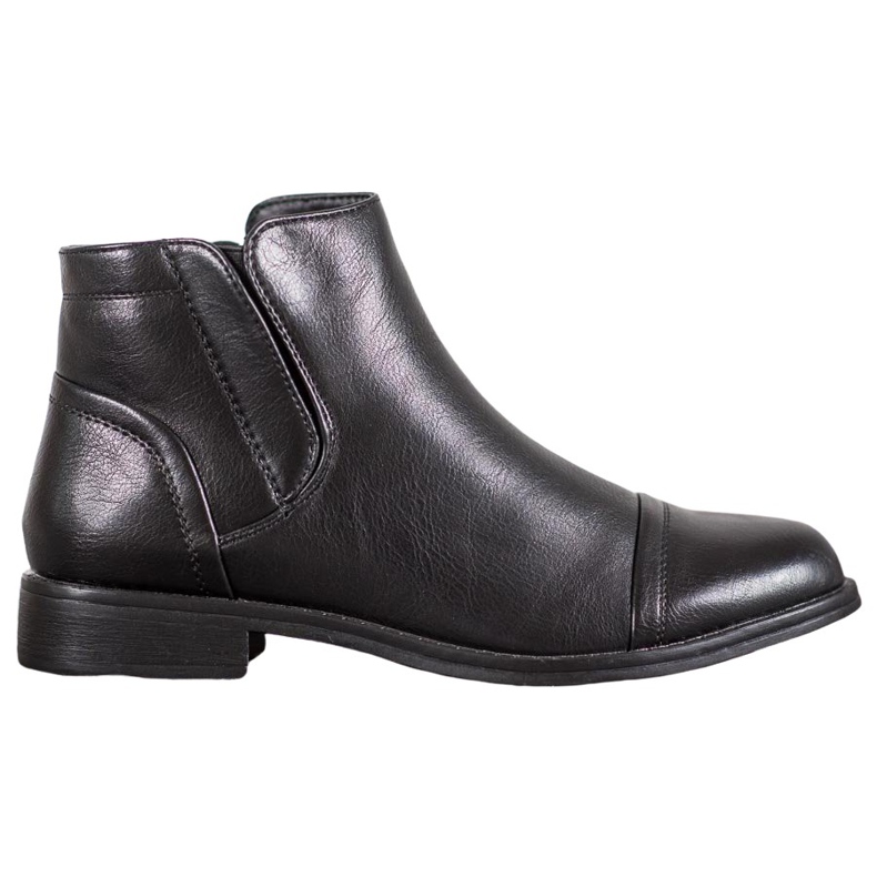 J. Star Botas elegantes de tacón plano negro J. Star Botas elegantes de tacón plano negro