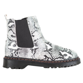 SHELOVET Botines chelsea en la plataforma blanco negro SHELOVET Botines chelsea en la plataforma blanco negro