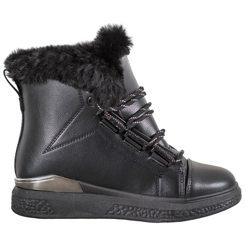 Bella Paris Botas de nieve negras negro