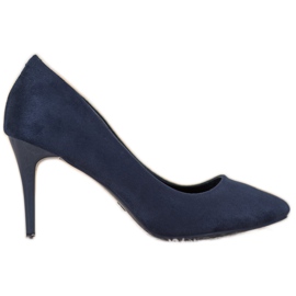 Comer Tacones de ante azul