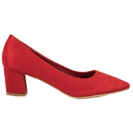Small Swan Zapatos cómodos de gamuza rojo Small Swan Zapatos cómodos de gamuza rojo
