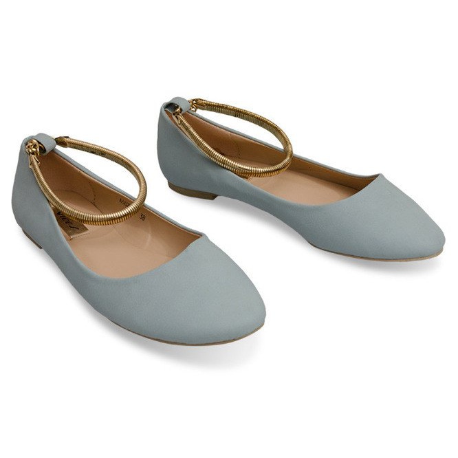 Bailarinas Una hermosa decoración en el tobillo A607 Azul