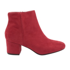 Botas rojas de tacón bajo YQ216P Red rojo