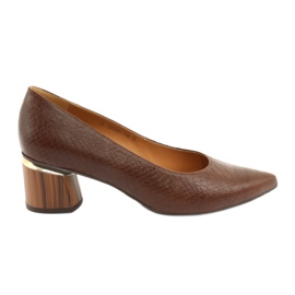 Zapatos de salón para mujer marrón / pitón Anis 3697