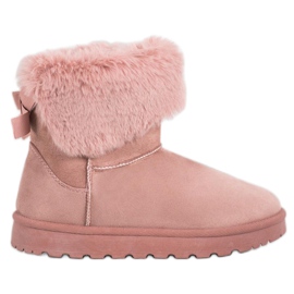 SHELOVET Mukluki con piel rosa
