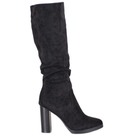 Super Me Botas de ante negro