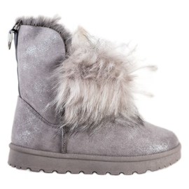 Bella Paris Botas de nieve con piel gris Bella Paris Botas de nieve con piel gris