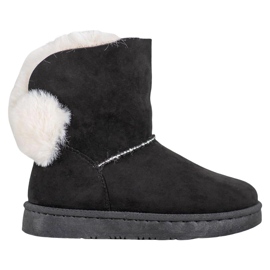 Bella Paris Botas de nieve con pompones negro