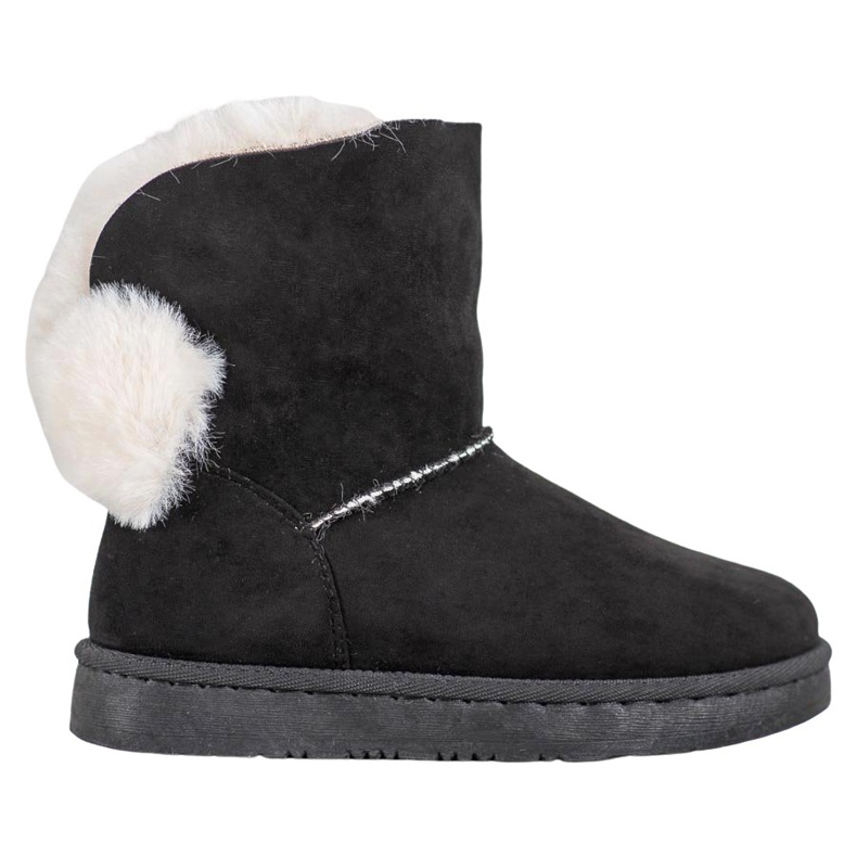 Bella Paris Botas de nieve con pompones negro