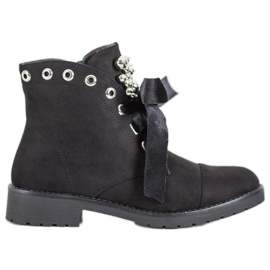 Bella Paris Botas con lazo decorativo negro Bella Paris Botas con lazo decorativo negro