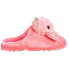 SHELOVET Pantuflas Con Lazo rosado