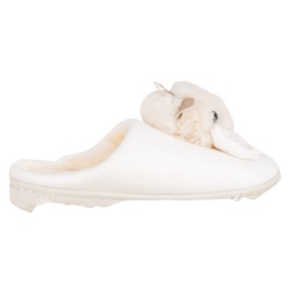 SHELOVET Pantuflas Con Lazo blanco